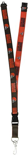 NFL Cleveland Browns Two Tone Lanyard, Brown/Orange, One Size