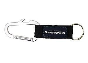 NFL Seattle Seahawks Carabineer Keychain, Navy, One Size