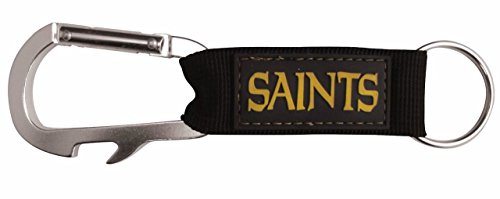 NFL New Orleans Saints Carabineer Keychain, Black, One Size