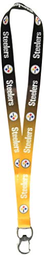 NFL Pittsburgh Steelers Ombre Lanyard, Gold/Black, Onse Size