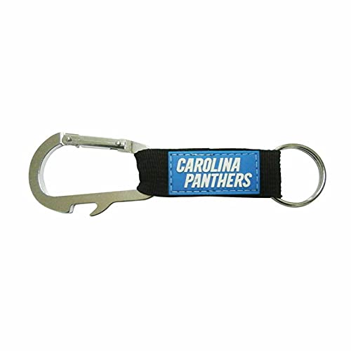 NFL Carolina Panthers Carabineer Keychain, Teal, One Size