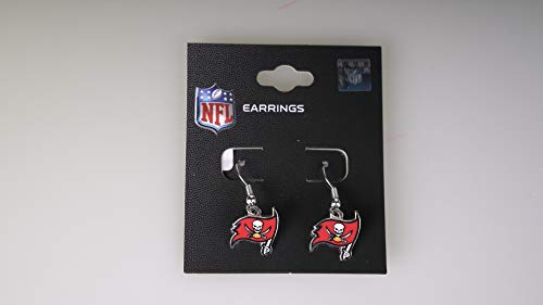 NFL Tampa Bay Buccaneers Tampa Bay Buccaneers Earrings J-Hook Logo Red, Small S