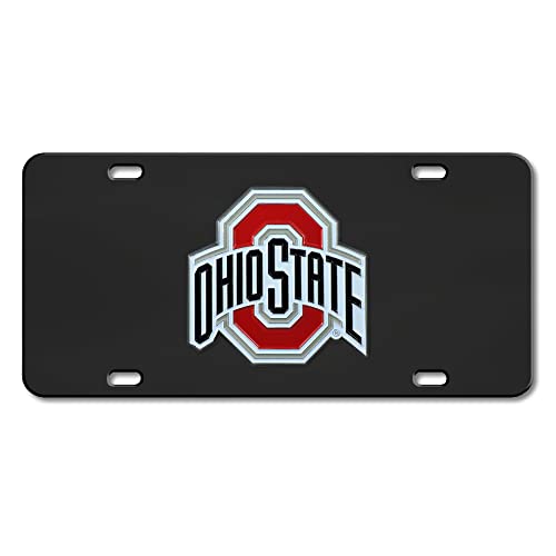 FANMATS NCAA Ohio State Buckeyes 3D Black Die Cast License Plate