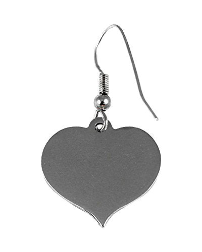 NFL New Orleans Saints Earrings Glitter Heart, Team Color Small S