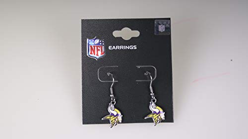 NFL Minnesota Vikings Earrings J-Hook Logo Small S