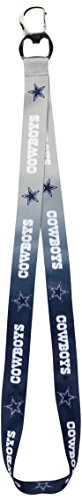 NFL Dallas Cowboys Ombre Lanyard, Silver/Navy, Onse Size 0