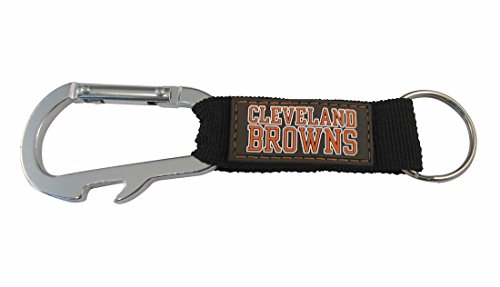 NFL Cleveland Browns Carabineer Keychain, Brown, One Size