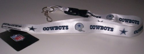 NFL Dallas Cowboys Retro Lanyard, White, One Size