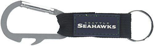 NFL Seattle Seahawks Carabineer Keychain, Navy, One Size