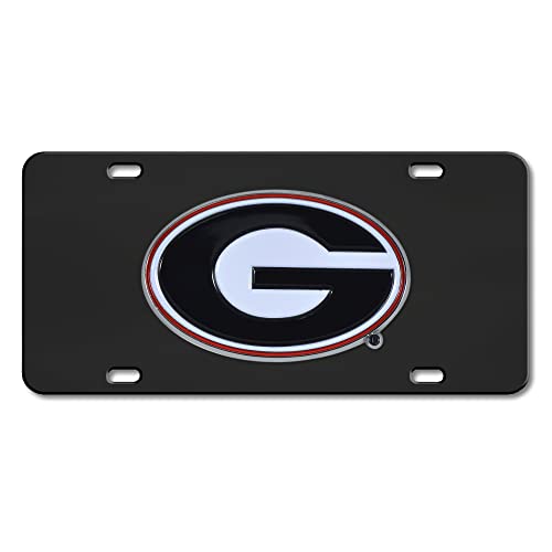 FANMATS NCAA Georgia Bulldogs 3D Black Die Cast License Plate