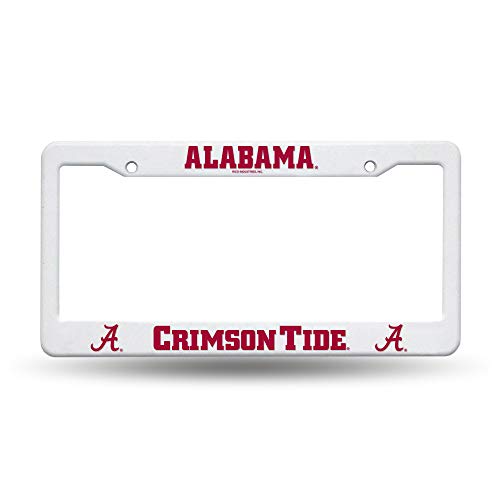 NCAA Alabama Crimson Tide Plastic License Plate Frame, 6 x 12.25-inches