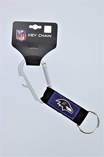 NFL Baltimore Raven Carabineer Keychain, Purple, One Size