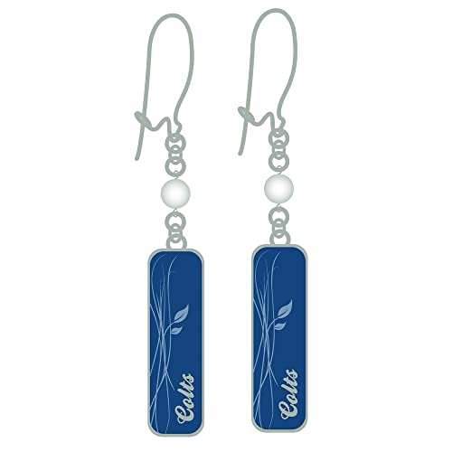 NFL Indianapolis Colts Earrings Frosted Bead