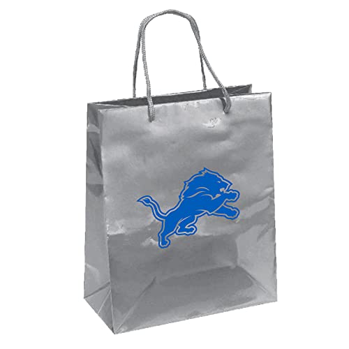 NFL Detroit Lions Gift Bag Elegant Silver, Team Color