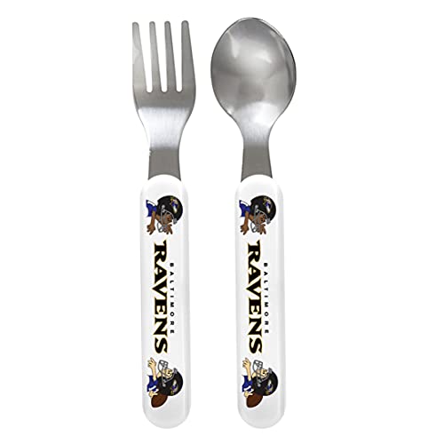 NFL Fork and Spoon Set, Baltimore Ravens, One Size (BAR10042)