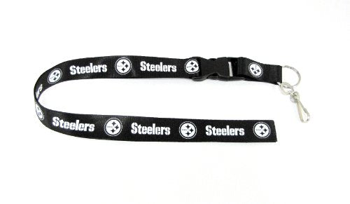 NFL Pittsburgh Steelers Lanyard, Blackout Large L