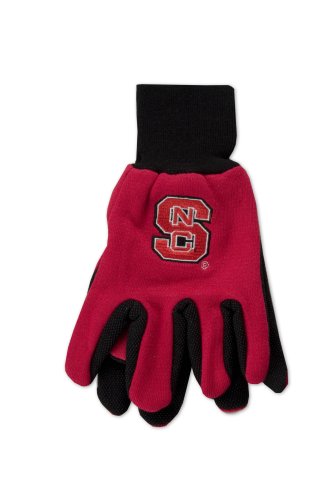 NCAA North Carolina State Wolfpack Two-Tone Gloves, Red/Black.