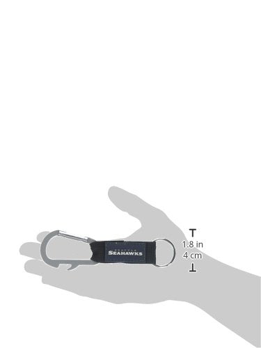 NFL Seattle Seahawks Carabineer Keychain, Navy, One Size