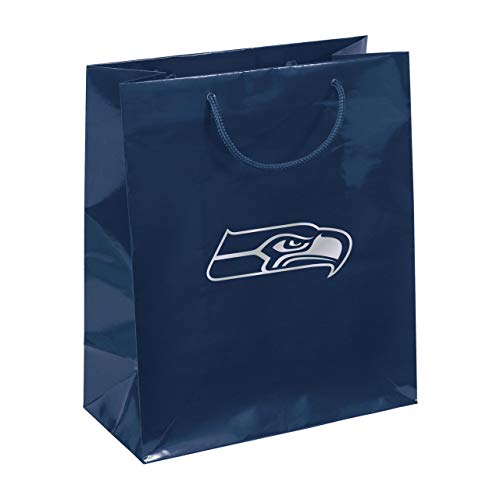 NFL Seattle Seahawks Gift Bag, Navy/Silver, One Size