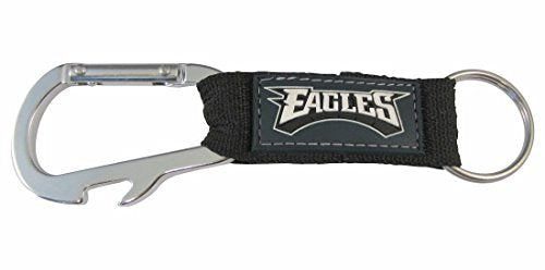 NFL Philadelphia Eagles Carabineer Keychain, Teal, One Size