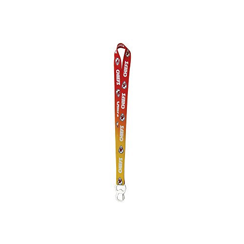 NFL Kansas City Chiefs Ombre Lanyard, Red/Gold, Onse Size 0