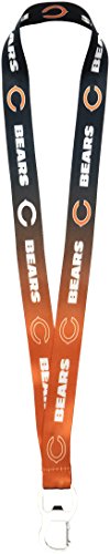 NFL Chicago Bears Ombre Lanyard, Orange/Dark Navy, Onse Size 0