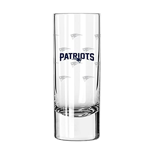 logobrands NFL New England Patriots 2.5oz. Satin-Etched Tall Shot Glass One Size