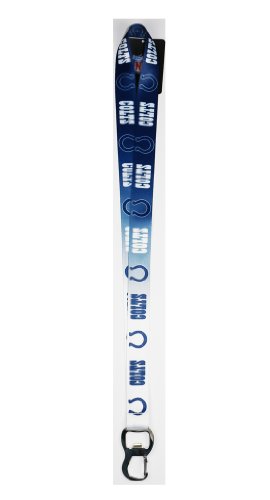 NFL Indianapolis Colts Ombre Lanyard, Royal Blue/White, Onse Size 0