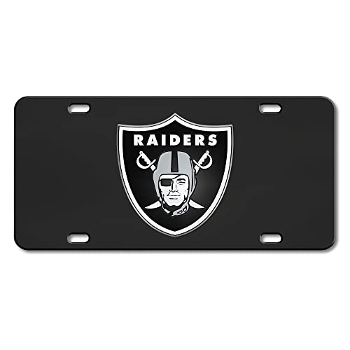 FANMATS NFL Las Vegas Raiders 3D Black Die Cast License Plate 12"x6"