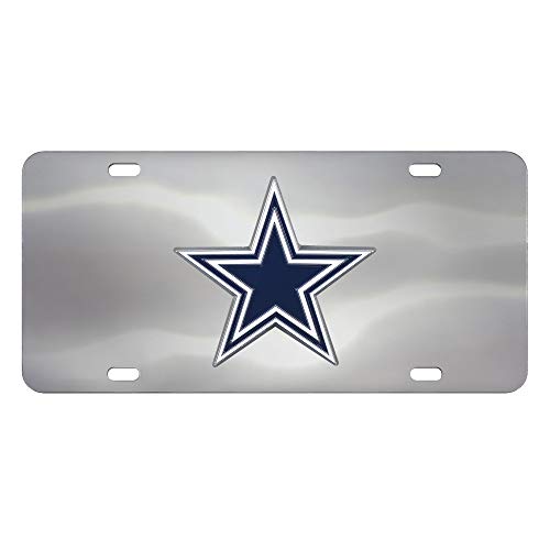 NFL 24531 Dallas Cowboys Stainless Steel Front License Plate 6"x12"