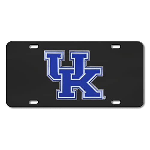 FANMATS NCAA Kentucky Wildcats 3D Black Die Cast License Plate