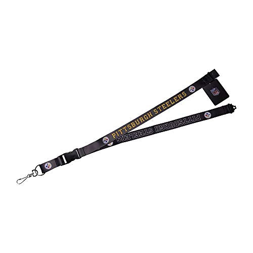 NFL Pittsburgh Steelers Unisex Pittsburgh Steelers Lanyard Reverse Pop C,  Sma S