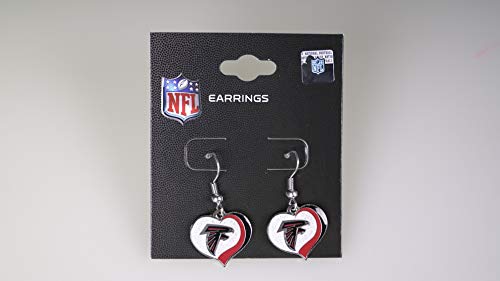 NFL Atlanta Falcons Earrings Glitter Heart