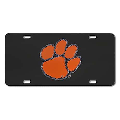 FANMATS NCAA Clemson Tigers 3D Black Die Cast License Plate