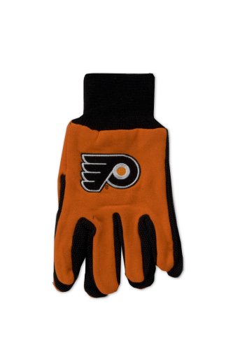 NHL Philadelphia Flyers Two-Tone Gloves, Orange/Black Small S S