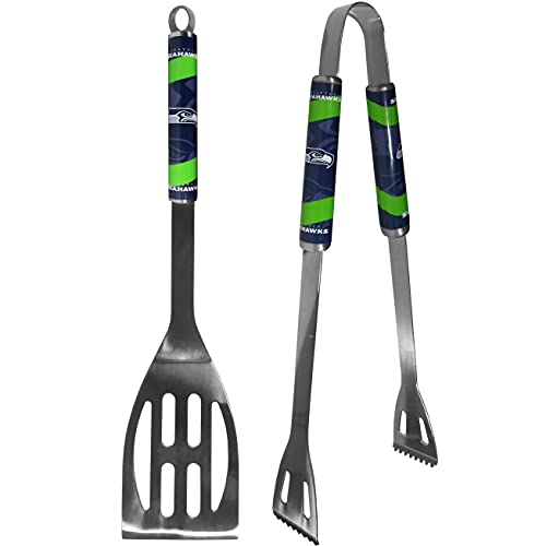 Siskiyou NFL Seattle Seahawks Steel BBQ Tool Set (2 Piece) Green, Medium M