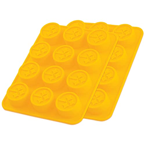 Game Day Set - FanPans NFL Pittsburgh Steelers - Silicone Ice Cube Trays 2 Pack