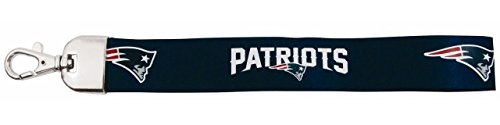 NFL New England Patriots Wristlet Lanyard, Navy, One Size