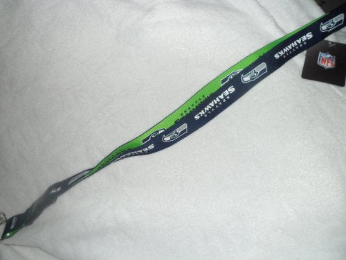 NFL Seattle Seahawks Two Tone Lanyard, Navy/Green, One Size