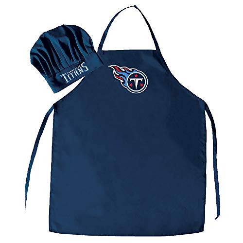 Nfl Tennessee Titans Chef Hat/Apron Set Navy Blue One Size