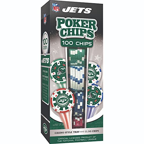 NFL New York Jets 100-Piece Poker Chips, One Size, NYJ3120