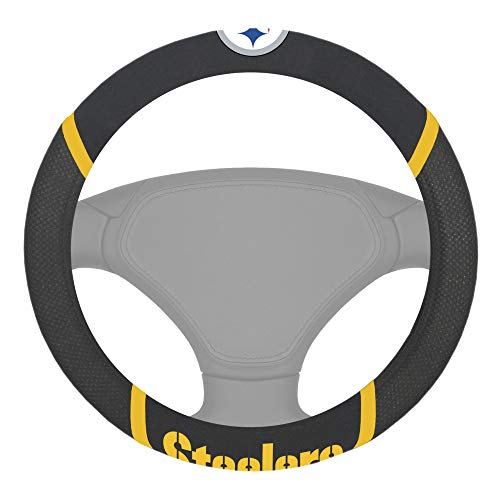 NFL Pittsburgh Steelers Embroidered Steering Wheel Cover