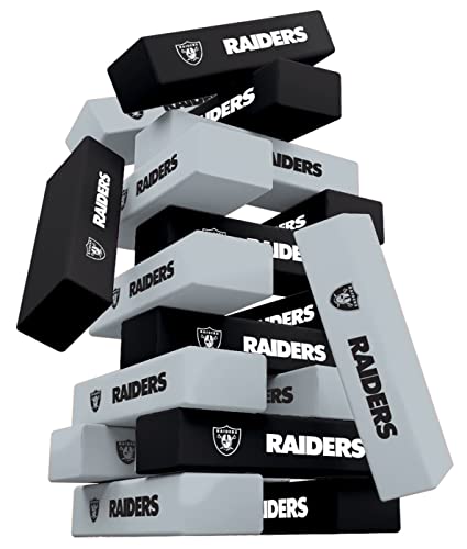 Game Day - NFL Las Vegas Raiders - Tumble Tower, Real Wood Blocks