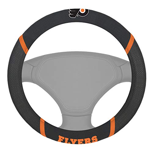 NHL 14882 Philadelphia Flyers Embroidered Steering Wheel Cover 15in. Diameter