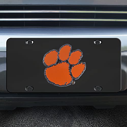 FANMATS NCAA Clemson Tigers 3D Black Die Cast License Plate