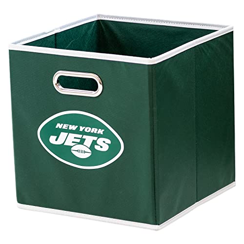 Franklin Sports NFL New York Jets Collapsible Storage Bin 11"x10.5"x10.5"