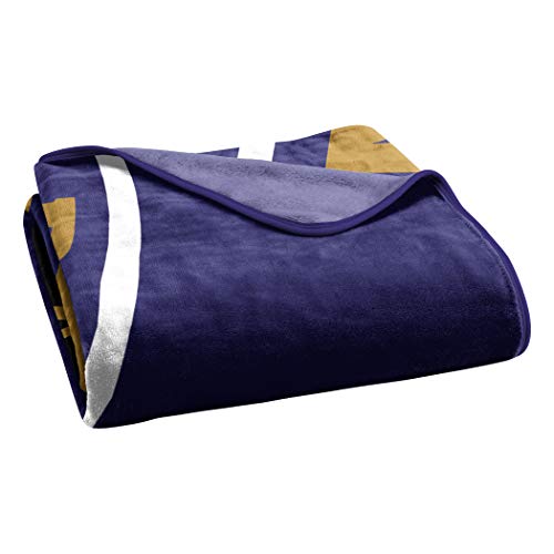 NFL Baltimore Ravens Raschel Throw Blanket, 60" x 80", Slant