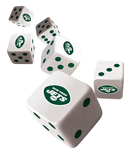 Game Day - NFL New York Jets - 6 Piece Team Logo Dice Set - D6 Standard Size