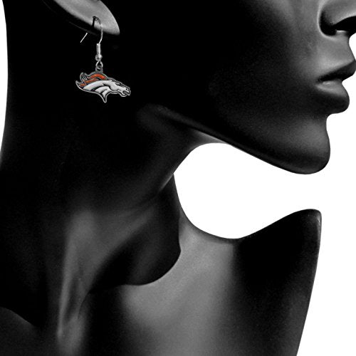 NFL Siskiyou Sports Womens Denver Broncos Dangle Earrings One Size