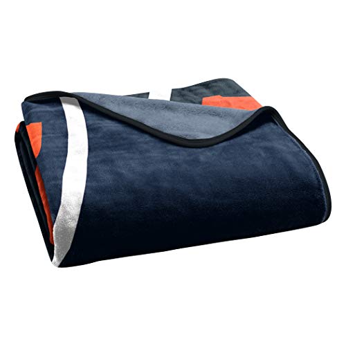 NFL Denver Broncos Raschel Throw Blanket, 60" x 80", Slant